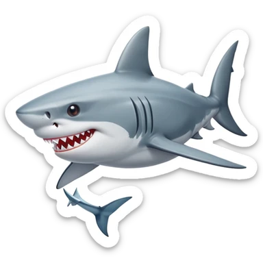 Un tiburón con unos zapatos nike sticker