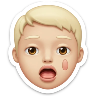 drool coming out of mouth eyes rolled back sticker