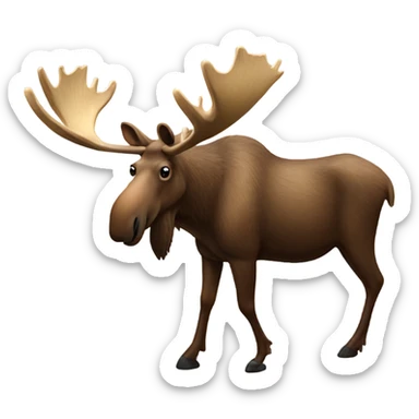 Realistic moose sticker
