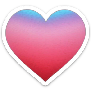 ombre heart sticker