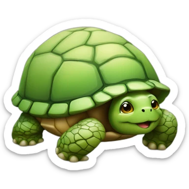 Chat qui dort sur une tortue sticker