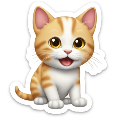 Mischievous kitten sticker