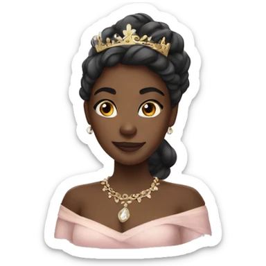 Black princess sticker