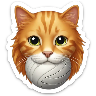 ginger-cat-volleyball-setter sticker