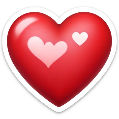 Heart in crimson color sticker