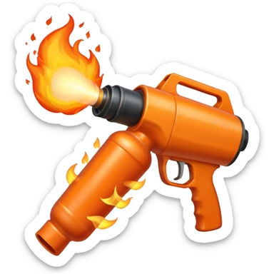 flame thrower shooting big flame sticker