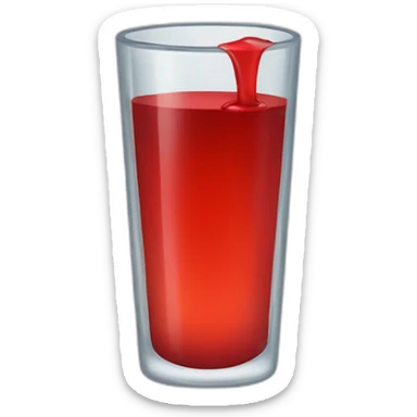 shotglass filled with red fluid sticker