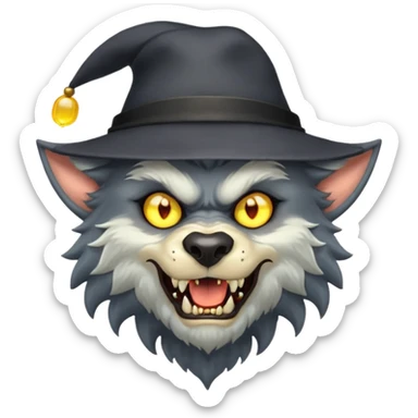 Un hombre lobo tenga gorra sticker