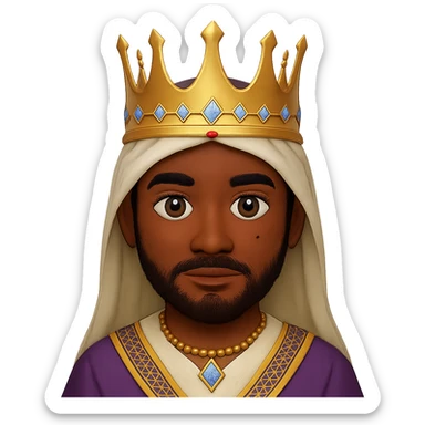 Make the man tanned, add a slight dark beard, and a mole on the left side of his face, with no background. Maintain the original style and details of the image. sticker