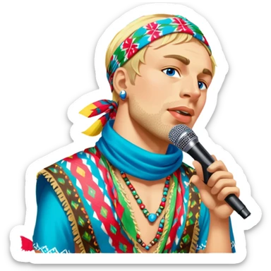 Colorful Singer sticker