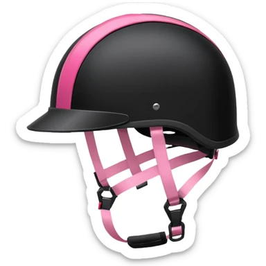 Rider helmet black matte at the back theres ribbon attached for female rider sticker