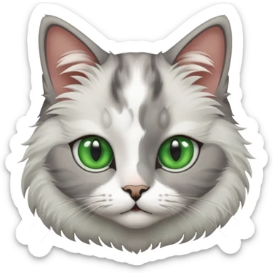 Котик с зелёными глазами  sticker