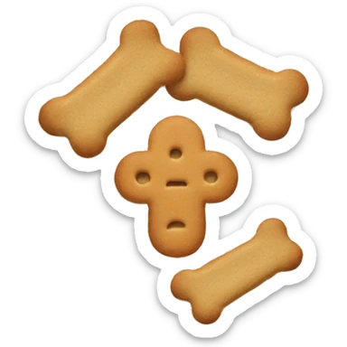 People eating dog biscuit on plate sticker