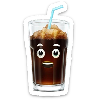 Crispy coke in a pretty glass sticker