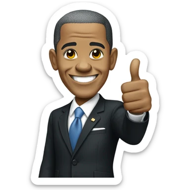 Barack Obama thumbs up sticker