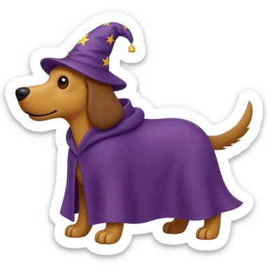 Dog wizard sticker