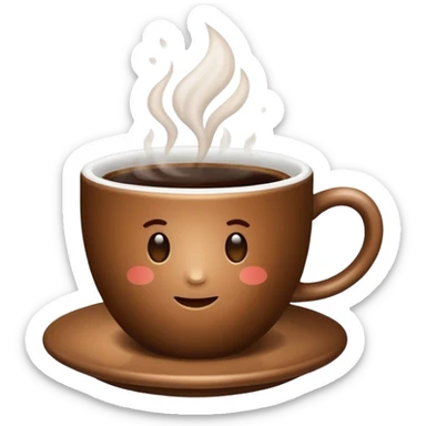 a cup of coffee sticker