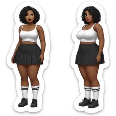 curvy-beauty-black-lifted-skirt-white-knickers-and-long-socks sticker