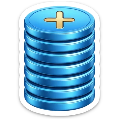 blue coins credit pack sticker