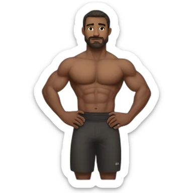 buff iman gadzhi with hands on hips sticker