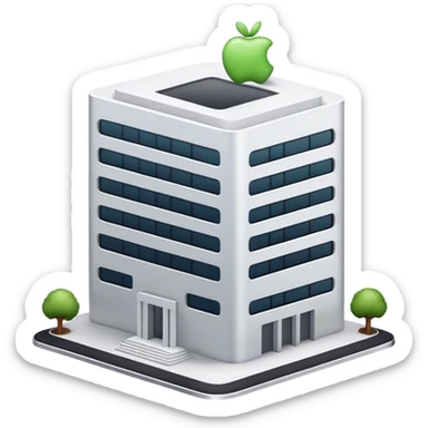 apple company building sticker