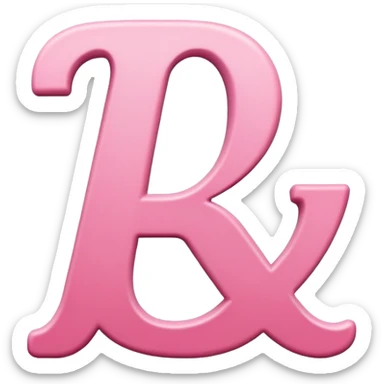 Pink romantic alphabet letter sticker