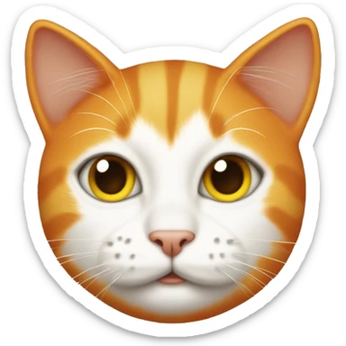 dumb orange cat, scenemo style 2000s sticker