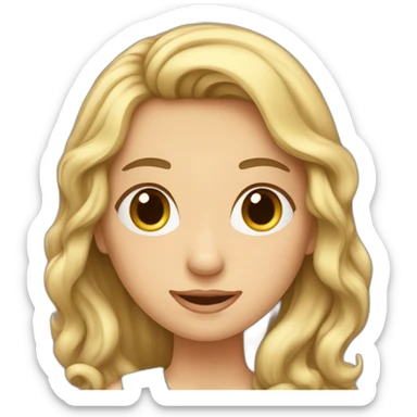 Fille anglaise avec de long cheveux cha sticker