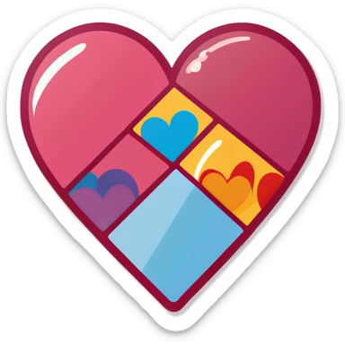 Hearts and love sticker