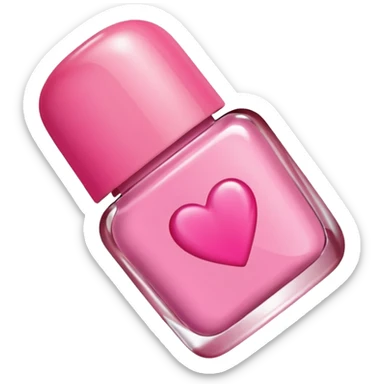 heart with a nail polish pink sticker