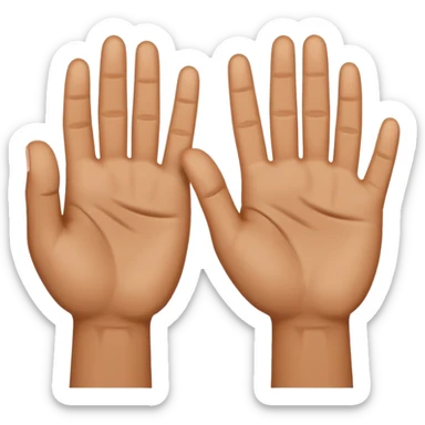 Two hands high-five sticker