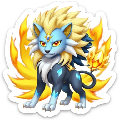 Pyroar-Luxray-Solgaleo-Fusion sticker
