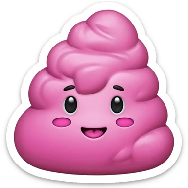 Pink fancy Poop sticker