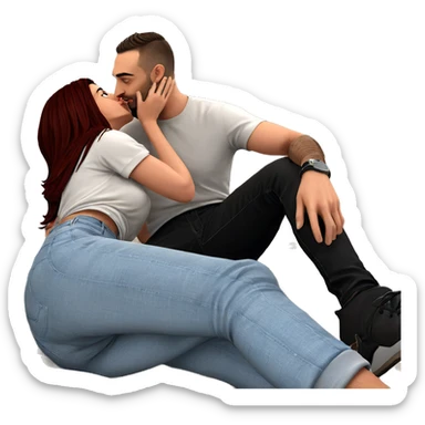 intimate moment between lovers sticker