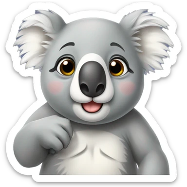 Koala enfermo dando un beso  sticker