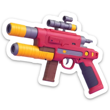 Star-Lord's quad blaster from different angles sticker