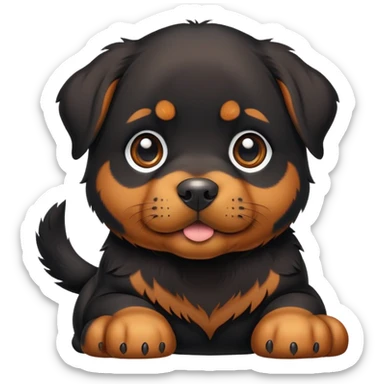 Cute Rottweiler puppy  sticker