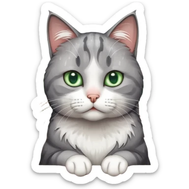 sad cat waiting for owner outside on balcony during rain sticker