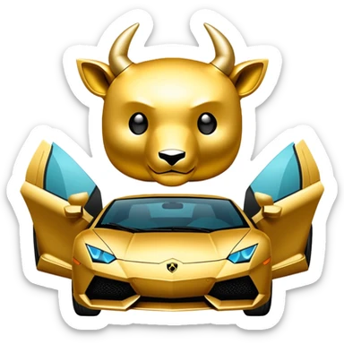 XRP Lambo sticker