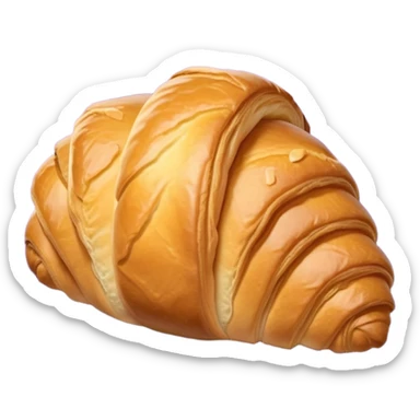 There's a croissant on a purple napkin. sticker