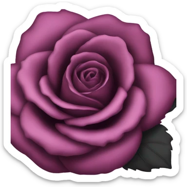 dark rose with black stem sticker