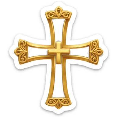A Golden Cross sticker