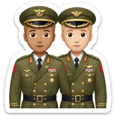 two brothers and two different sides of the world fighting, but still being in brotherly love sticker