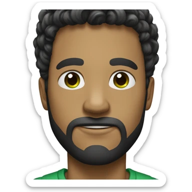 Homem olhos verdes cabelo preto na academia  sticker