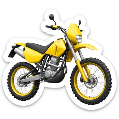 yellow enduro bike sticker