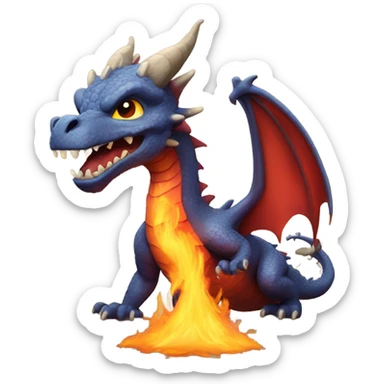 Dragon fire sticker