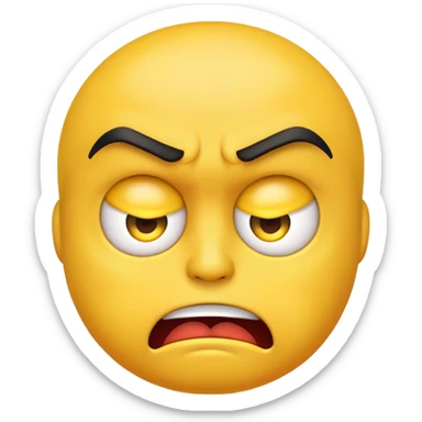 mad but also really annoyed basic yellow emoji  sticker