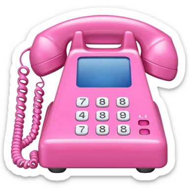 pink phone call caller id bubble sticker