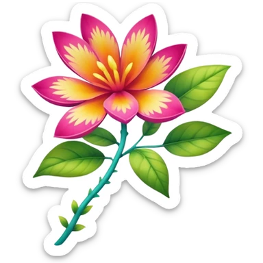 Colorful Floral Fakémon-Pokémon-creature sticker