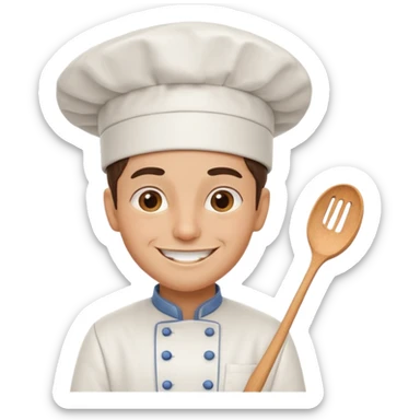 funny character with cook hat  sticker